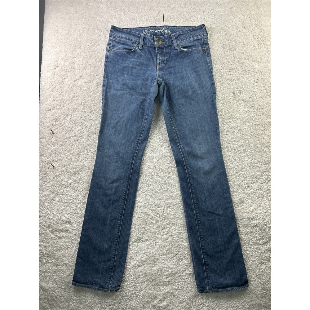 American Eagle 77 Straight‎ Jeans Womens 6 Regular Low Rise Stretch Sexy  Tight